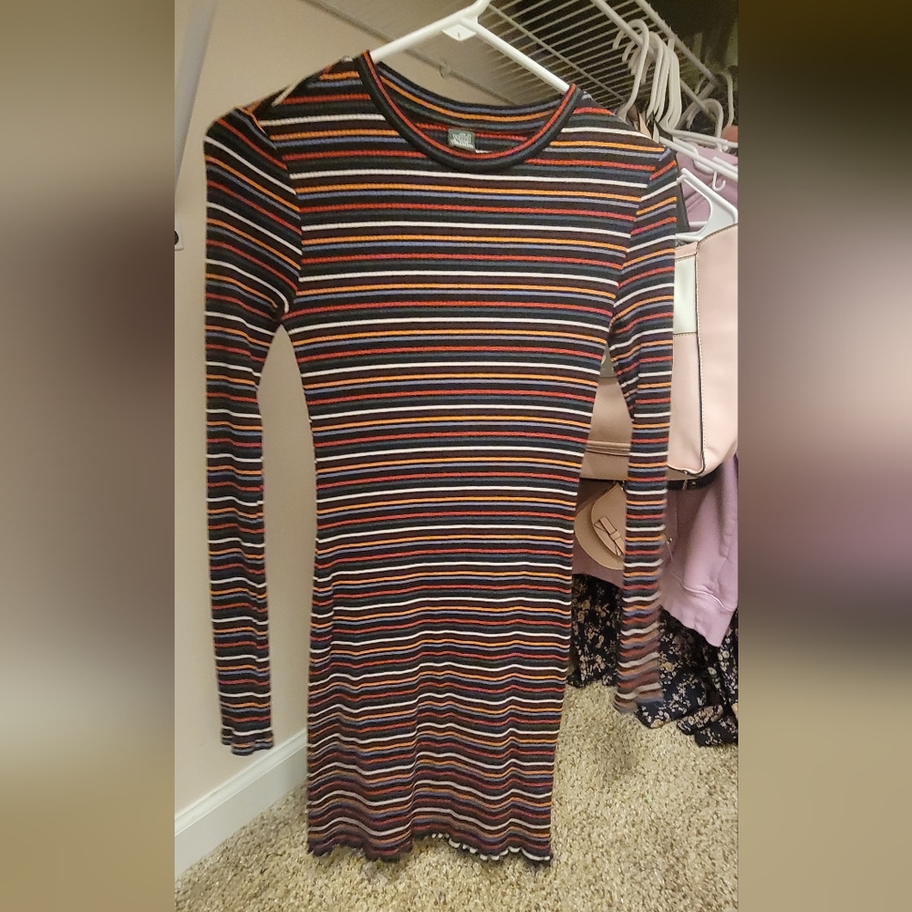BUNDLE - Wild Fable Multicolor Striped Long Sleeve Dress